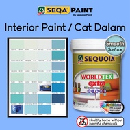 ( Blue/Biru  )💥Seqa Worldtex Extra 💢 Cat Dalam / Interior Paint / Emulsion Paint / Smooth