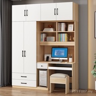 Bookshelf Wardrobe Combination Bedroom Simple with Children's Desk Counter Style Integrated Writing 