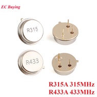 5pcs 315 433MHz Resonator Crystal Oscillator R315A R433A Quartz Through Holes Surface Acoustic Wave 