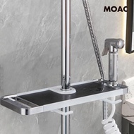 [ Shower Shelf Shampoo Holder No Drills Shampoo Tray Holder Hanging Bathroom Organizer Soap Dish for Bath Bathroom Shelves