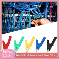 1qipin.my 10Pcs Insulated Clip  to 4mm Banana Jack HV Test Safety Electrical Clamps Battery Charger 