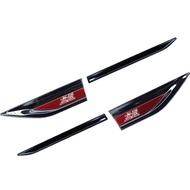 Car Stainless Steel Car Door Fender 3D Metal Side Logo Stickers（Left And Right)  For Honda Mugen Pow
