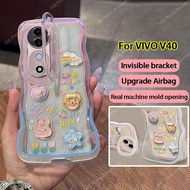 Vivo V40 Casing Vivo V40 Pro Casing Cute Frog Rabbit Cartoon Cinnamoroll Melody Duffy Bear Clear Sho