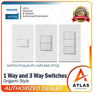 PHILIPS 1 Way and 3 Way Switches Origami Style w/ Plate