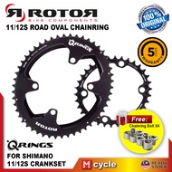 ROTOR Q Ring Oval Chain Ring Shimano 11S 12S Dura Ace Ultegra 105 Tiaga 4x110 BCD Road Bike Chainrin