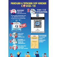 SOP GUIDELINE COVID-19 [ SOP NOTICE SIGN ] SAFETY DISTANCE STICKER/POSTER