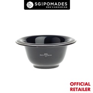 Edwin Jagger Black Porcelain Shaving Bowl With Chrome Rim-SGPOMADES