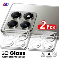 ตัวปกป้องกล้องถ่ายรูปหลังแบบใส3D 2ชิ้นเคสกระจกสำหรับ Xiaomi 14 T Pro 5G Xiaomi14T ฝาปิดเลนส์หลังกระจ