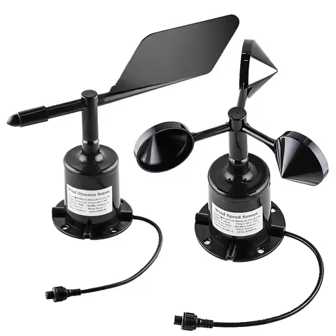 30m/s Polycarbon Wind Speed Direction Sensor Weather Station Outdoor 3 Cup Anemometer Sensor Output 