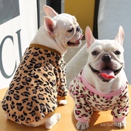 Puppy Sweater with Leopard/Bulldog/French Bulldog Print/Two-Legged Clothes