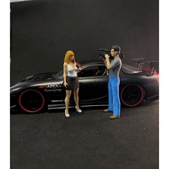 HG Figure Set News Crew Scale 1/24 Female Journalist Reporter not Preiser Noch - H3D