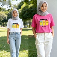 (Premium 230gsm) 3 Pikachu Baju-T, T-Shirt, Female/Male T-Shirt