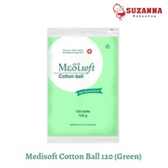 Medisoft Cotton Balls 120 Green - Round Cotton Balls