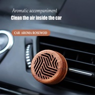 Wooden Car Essential Oil Diffuser with Vent Clip Lava Stone Aromatherapy Wood Car Diffuser
