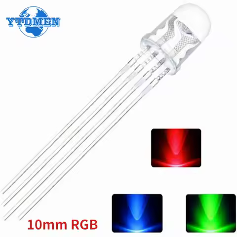 10PCS 10mm RGB LED Common Cathode / Common Anode 4Pin Tri-Color Emitting Diodes Bright Bulb Lamps In
