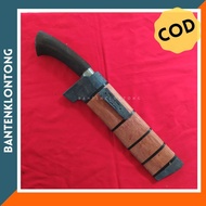 Golok baja asli serbaguna potong kayu dan bambu bedog waja khas banten