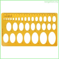 RAN Ellipse Oval Template Geometry College Math Measuring Tool Stencil Ruler Student