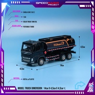 REPLIKA XLC Custom Volvo Truck Tank Pertamax Turbo Diecast Miniature Replica Tank Truck 1:64