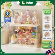 INHO L28-35cm Transparent Doll Toys Display Storage Box Large Capacity Model Storage Rack