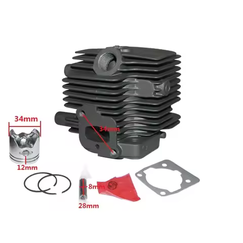 34MM CYLINDER KIT G26 226R FOR HUSQVARNA H226 ZENOAH 2 STROKE 26cc G26N G26LS G26LH POLE SAW SPRAYER