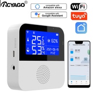 RCYAGO สมาร์ท WiFi อุณหภูมิความชื้น Sensor Bluwtooth APP Alarm ในร่มกลางแจ้ง Hygrometer การตรวจสอบอุ