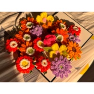 Flower Keychain Fuzzy Wire