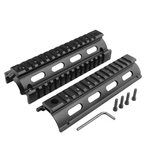 Tactical Rifle Airsoft Handguard Rail, 7-inch NSR Style M-LOK Picatinny Quad Rail Mount for Scopes, 
