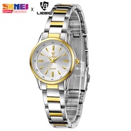 SKMEI LIEBIG Watch For Women Men Original On Sale Relo Waterproof Couple Watch For Womens Gold Watch
