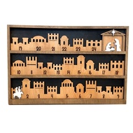 Yours MO-Advent Calendar for the Birth of Jesus Countdown to Jesus Wooden Advent Calendar Christmas