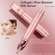 medicube Collagen Glow Booster Milk Serum 15ml Reduce Fine Lines, Even Skin Tone Pores Care Skin hyd