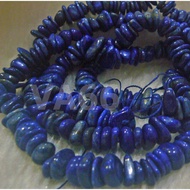 DIY 15.5" Blue Lapis Lazuli A Grade Gemstone Round Disc Free Wheel Shape Natural Stone Rondelle 5mm 