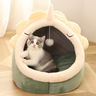 Meowhouse ที่นอนสัตที่นอนสัตว์เลี้ยง ที่นอนแมว เตียงแมว เบาะโดมที่นอนแมวแบบกึ่งปิด นุ่มสบาย ด้านล่างมีกันลื่น เต็นท์ที่นอน