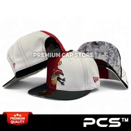 Men Snapback Cap Hat Topi Lelaki Dewasa UJANG LOGO TWO TONE RED WHITE NEW ERA Ready Stock Malaysia