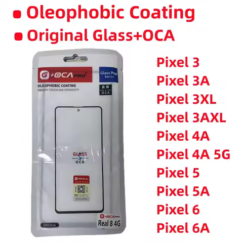10x(Oleophobic Coating) Screen Touch Glass+OCA For Google Pixel 3 3A AXL 4 4XL 4A 5G 5 5A 6 6A 7A 7 