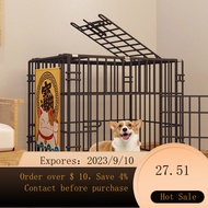 NEW Pet Cage Cat Cage Dog Crate Small Dog Rabbit Cage with Toilet Household Indoor Medium Dog Cat Wire Cage EU1G