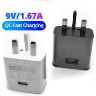 Fast Charger 15W UK Plug Charging Power Adapter USB Type C Cable for SAMSUNG Galaxy S10 S9 S8 Plus N