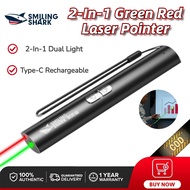 Smiling Shark Dual Light Laser Pointer LS313 Portable green red laser pointer rechargeable teach pen