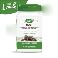 Nature's Way DGL Licorice Extract (with Glycine) / 100 Chewables