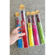 Red Wooden Chopsticks In A Cotton Envelope 26 Cm Long Attached To Metal Stamping Elephant Pattern