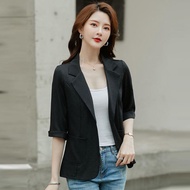 Chubby Meiyi Plus Size Jacket Blazer Top S-2XL Small Female Korean Version Slim-Fit Slimmer Look Thr