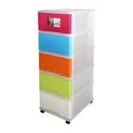 Algo Storage Home Organization E-Jumbo Stocker Drawer With Wheels 5 Tier