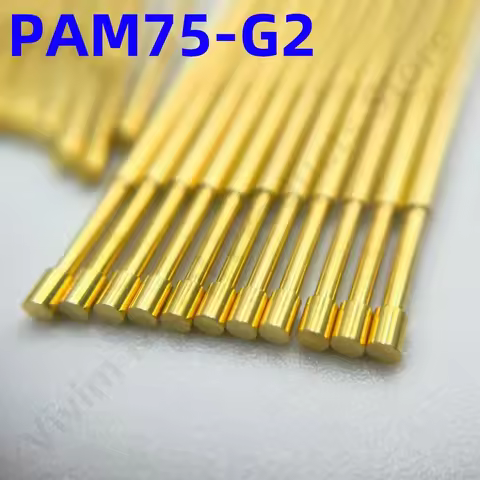 100PCS PAM75-G2 Spring Test Probe PAM75-G Test Pin Test Tool 27.8mm Dia 1.02mm Gold Needle Tip 1.30m