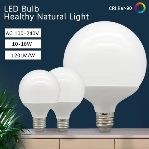 1-6PCS Hight lumen 120LM/W E27 LED Bulb 18W 15W 10W AC 220V 110V G80 G95 G120 Global Light Lampada A