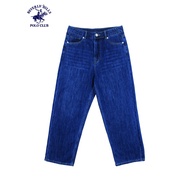 Beverly Hills Polo Club Women’s Denim High-Rise Fit & Barrel Leg Pants in Medwash LV2290