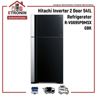 Hitachi Inverter 2 Door 541L Refrigerator R-VG695P9MSX GBK  R-VG695P9MSX GGR