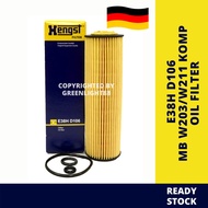 (E38H D106) HENGST OIL FILTER MERCEDES W203/W211 KOMP OIL FILTER (271 180 0009)