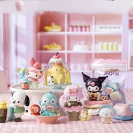 [Genuine] Miniso Sanrio Colorful Food Fun Series Blind Box/Toy Decoration Pochacco Cinnamoroll Pompompurin Kuromi Melody Figure Girl Gift