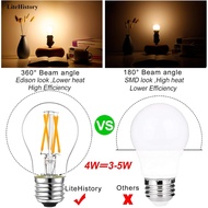 LiteHistory dimmable A15 led Bulb 4W equal 40 Watt e26 led bulb AC120V Vintage led edison bulb for C