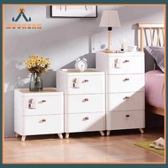 【Ready Stock】Bedside Table 2 / 3 / 4 / 5 Tier Bedside Drawer Storage Cabinet Side Table Bedroom Chest Drawers In 4 Sizes