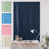 GTE DIY Double Sided Velcro Star Printed Blackout Curtains Self Adhesive Home Window Curtains (90cm 